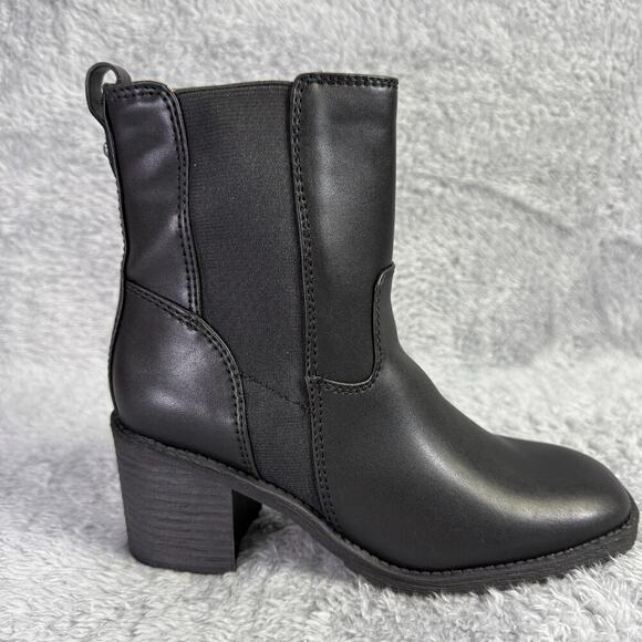 Zodiac Claret Ankle Boots Chelsea Booties Women's 6.5 Black Vegan Leather - Picture 4 of 10